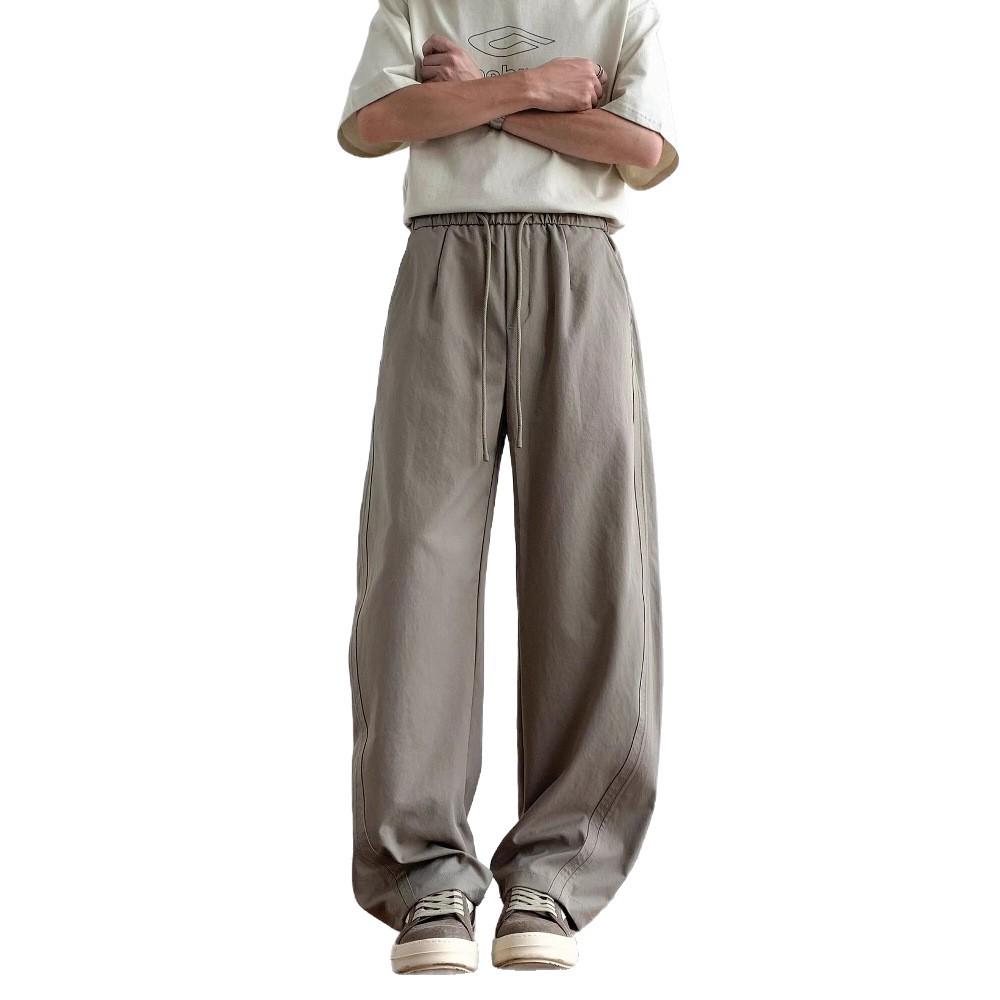 New Loose Casual Pants Men's Korean Version Trendy Versatile Pants Summer Thin Pendant Wide-leg Mopping Trousers