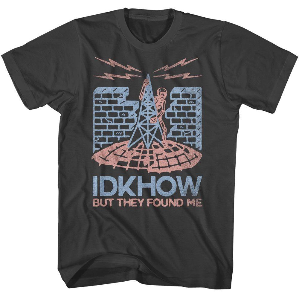 iDKHOW Radio Skeleton Smoke Music T-shirt Tops Tees Men's Women's Unisex