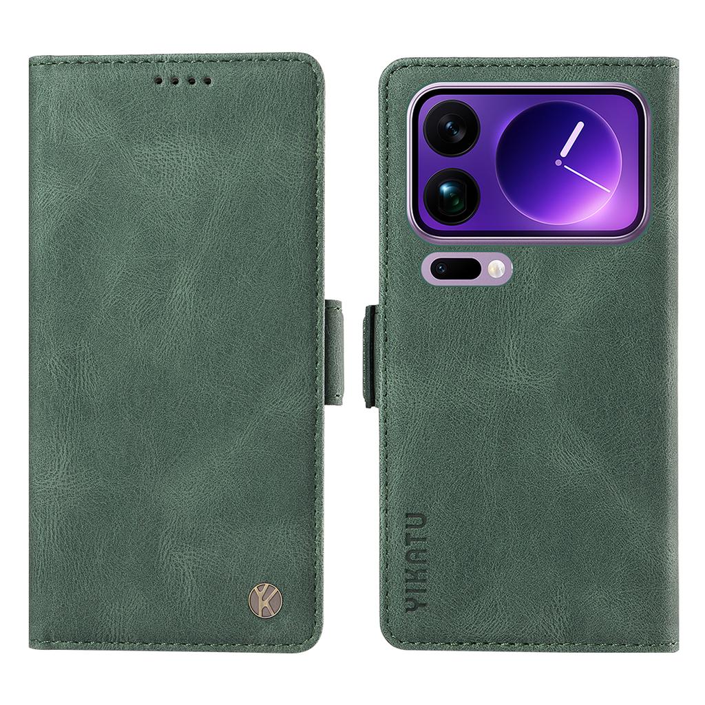 For Xiaomi 17 Pro Max Leather Case YIKATU YK-005 Skin-touch Feeling Wallet Phone Cover