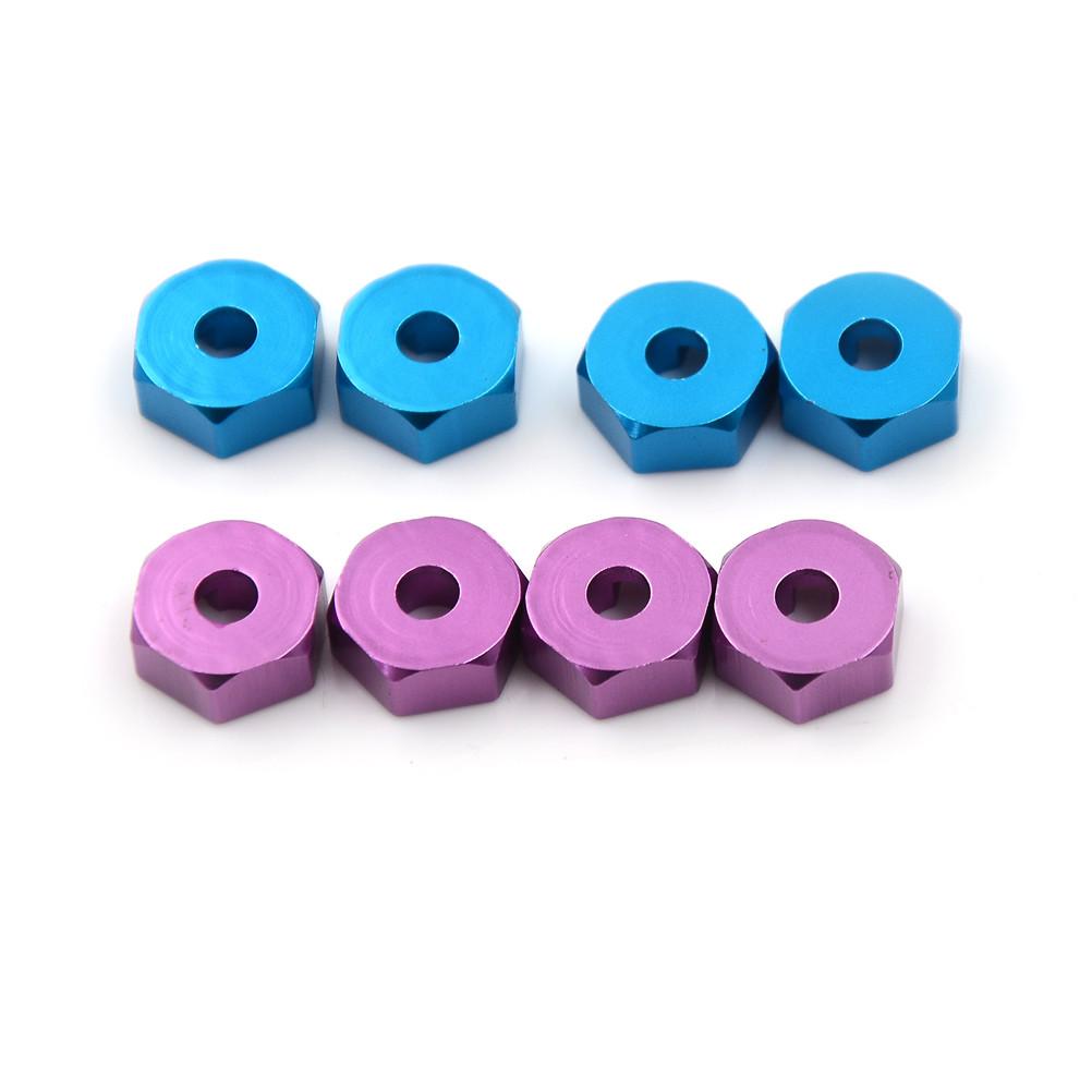 4pcs Aluminum Wheel Hex Nut With Pins Drive Hubs Upgrade Parts For Car Himoto 12MM 4P HSP 4WD RC 102042 1/10 Play Entertaining Safe Kid Friendly Fun