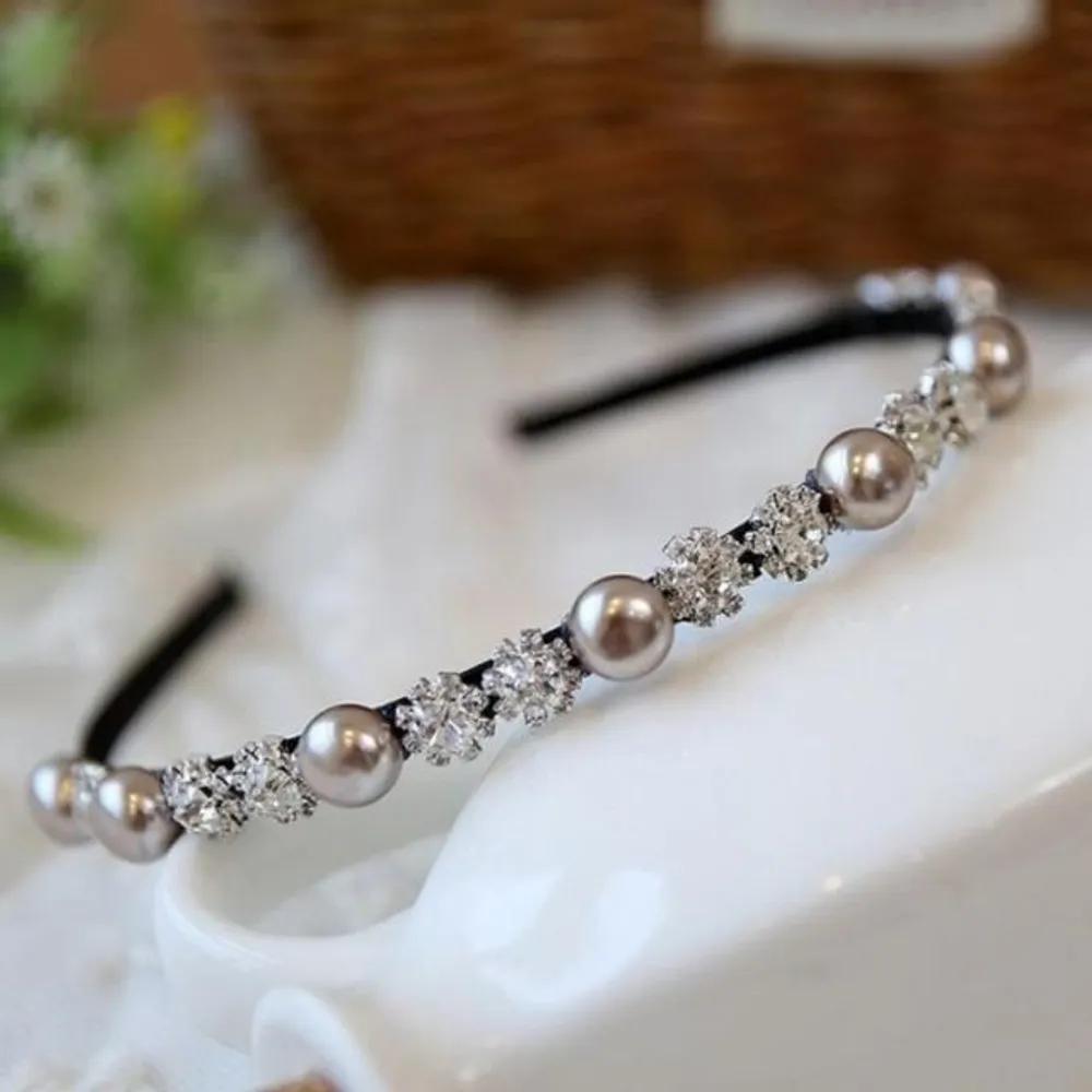 Hairband headband ribbon headband pearl headband jewelry women pearl black pearl