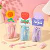 Dreamy Flower Stationery Set 8-in-1 Ballpoint Pen Multi-functional Clip  Gift Prize