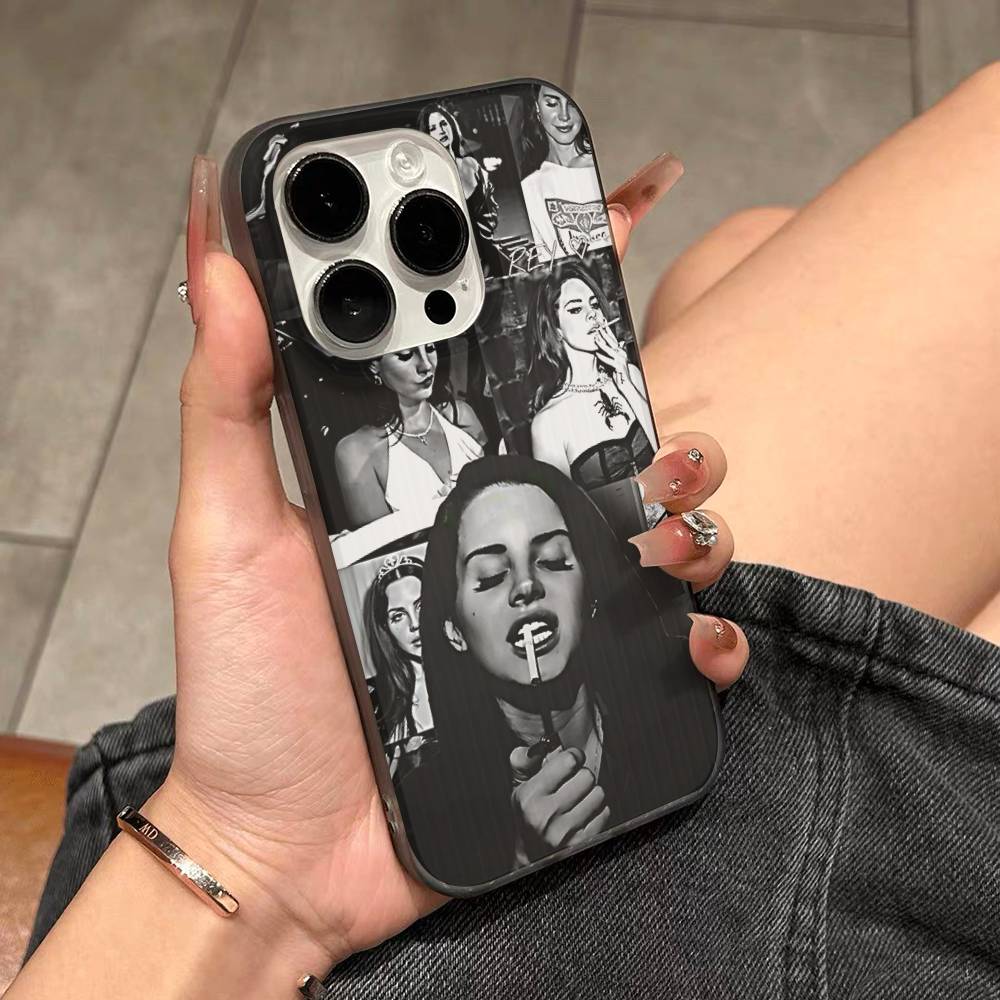 Singer Lana Del Rey Corrugated Pattern For IPhone 17 16 15 14 13 12 11 16 Pro Max Plus Pro Non-slip Phone Cover