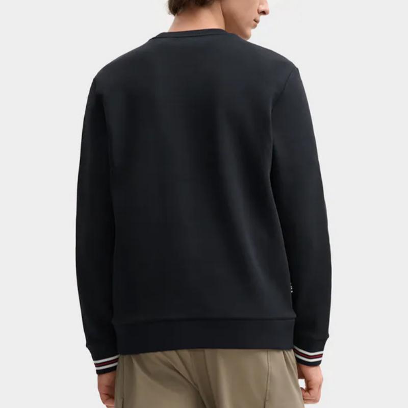 FILA Heritage Classic Comfortable Versatile Casual Crew Neck Pullover Sweatshirt Men sweatshirt Legendary-Blue F11M548211FNV