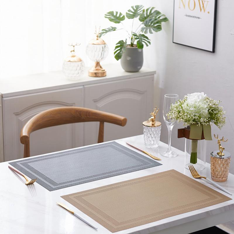 Nordic Lux Non-Slip Dining Mat: Modern, Wash-Free, Insulated Textilene Design