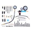 48PCS Compression and  Age Tester Kit 0-725PSI Tester Kit Dual Gauge Engine Compression Tester with Rubber Protective Cover Pressure Relief Valve F