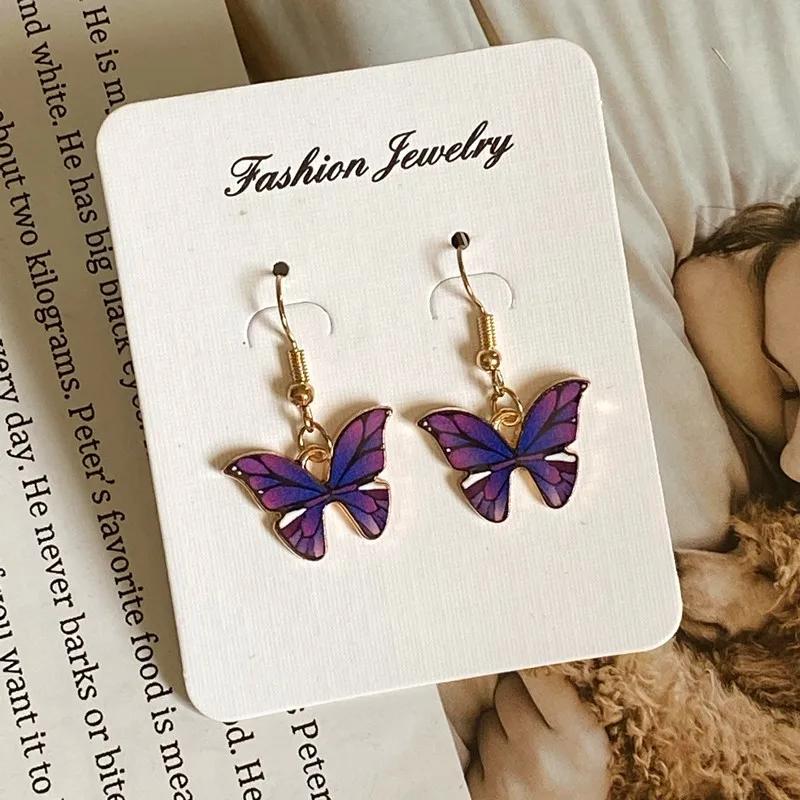 Fashion Romantic Butterfly Necklace for Women Girl Blue White Orange Color Animial Design Choker Neck