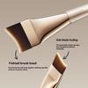 2Pcs Professional Arc-Shaped Flat-Head Ultra-Thin Foundation Brush, Paint-Free And Traceless Foundation Liquid Brush