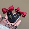 Polyester Plaid Bow Hairpin Zinc Zinc Alloy Korean Barrettes Hair Clip for Bangs Bownot Hair Clip  Women