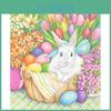 Rabbit Diy Craft Easter Full Drill 5d Decorative Cross Stitch Wall Decoration Diamond Embroidery