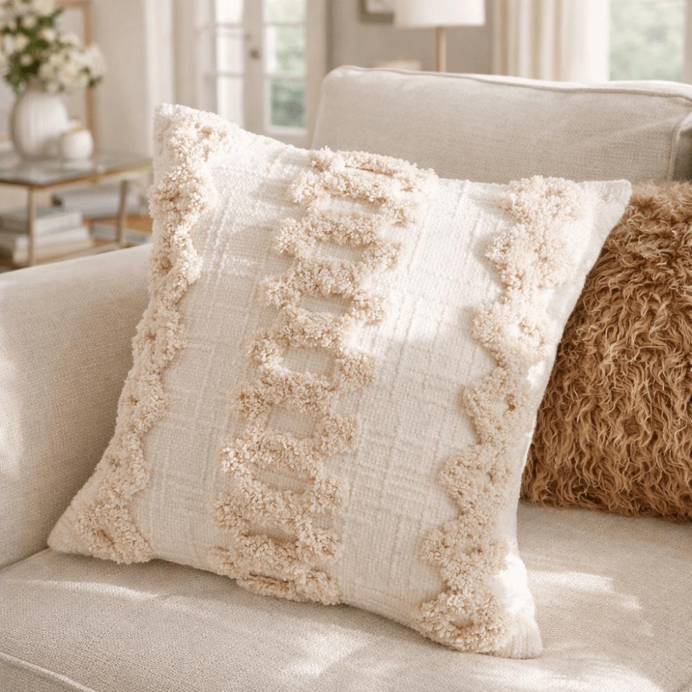 Hidden Zipper Bohemian Fringe Pillow Cover Modern Throw Pillow Cover Elegant Pillowslip  Hotel