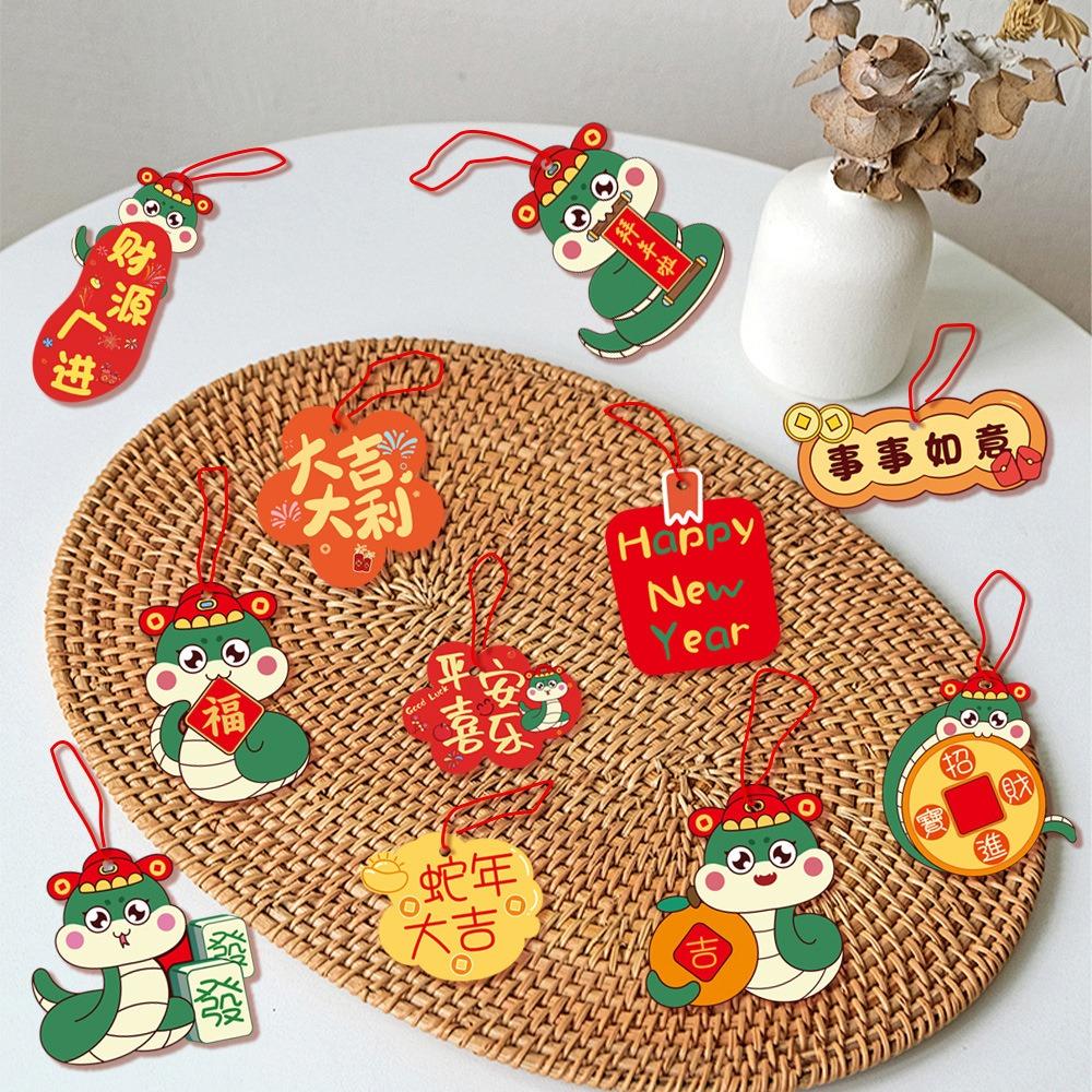 16/18pcs Blessing Words Chinese New Year Pendant Potted Plant Hanging Card  Chinatown
