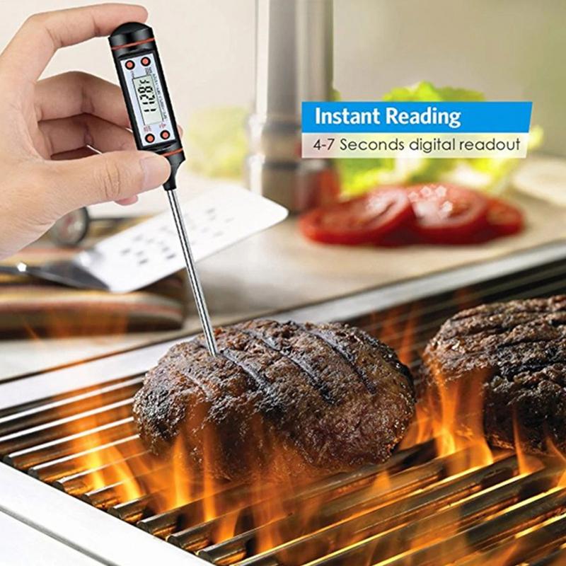 Professional Digital Kitchen Thermometer Barbecue Water Oil Cooking Meat Food Thermometers 304 Stainless Steel Probe Tools