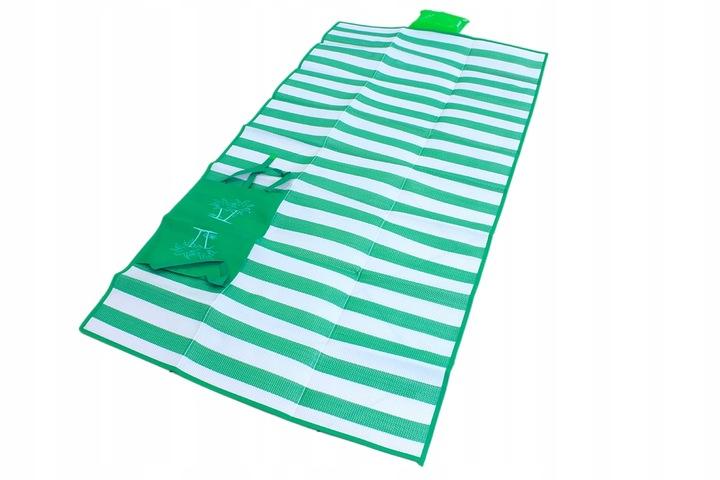 Mata Na Plażę Plażowa Składana Koc Torba Poduszka Piknik Zielona Ag366A