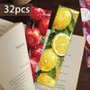32pcs, Fruit Collection Bookmarks, Back to School Season, Christmas, Halloween, Suitable for Teachers, Readers, and Birthdays.