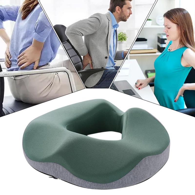 Seat Cushion Pillow Breathable Butt Pillow Donut Foam Chair Cushion Ergonomic Non-Slip Chair Cushion Long Sitting Chair Pad For