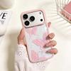 ins pink butterfly is suitable for Apple 17/16Promax anti-drop mobile phone case iPhone15 transparent all-inclusive protective case.