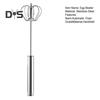 Semi-Automatic Whisk Stainless Steel Egg Beater Hand Push Rotary Egg Mixer Blender Handheld Egg Stirrer Tool Kitchen Supplies