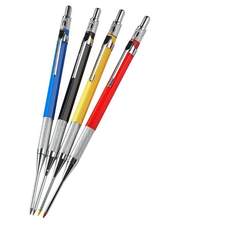 Long Mouth Woodworking Deep Hole Metal 2.0mm Woodworking Mechanical Pencil Or 8Pcs 2.0mm 2B Replaceable Lead Marking Pencil