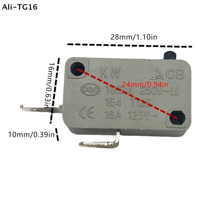 (YY)2Pcs 2025 New KW16(5)A 250VAC Microwave Oven Door Micro Normally Open Normally Close Switch Door Interlock