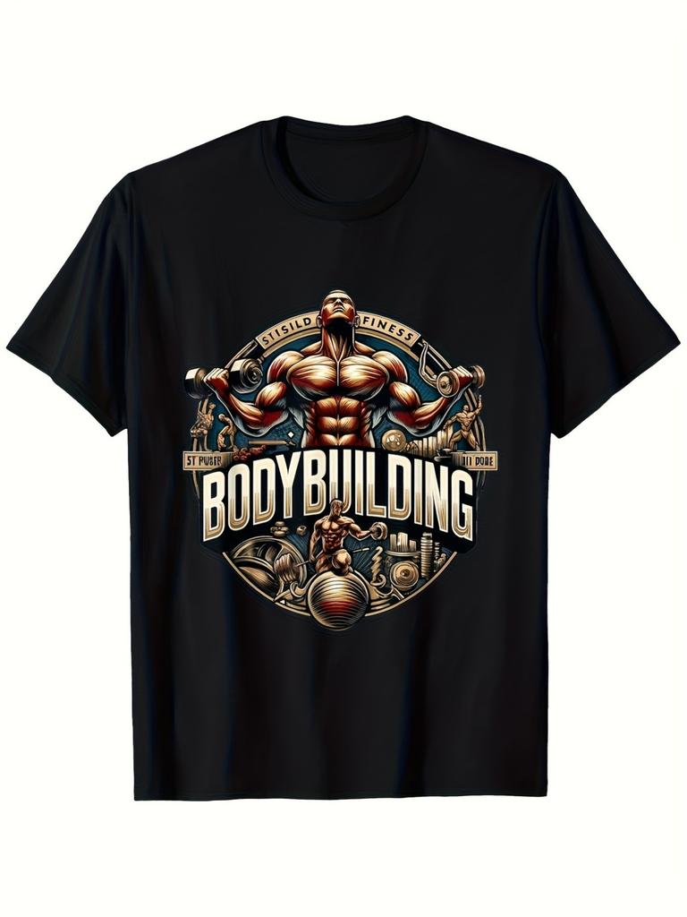 Men's & Women's Bodybuilding Gym TShirt Anatomy & Weightlifting Graphic Print Workout Super Soft Breathable Blend Loose Fit Crew Neck Shirt for Weight