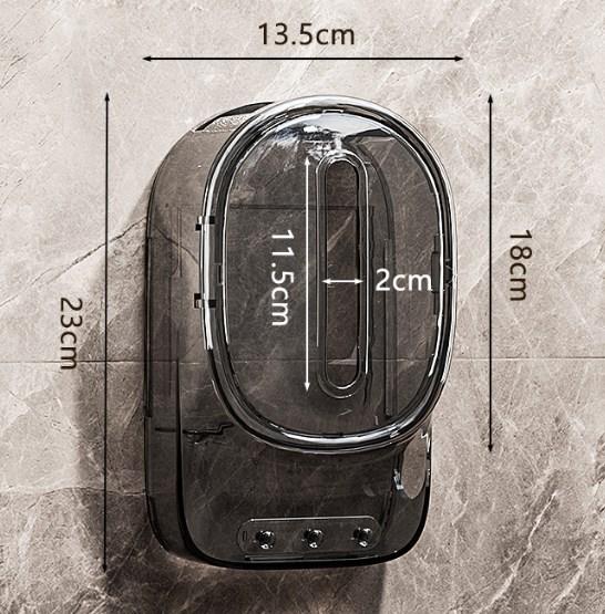 

Многофункциональная прозрачная настенная коробка для салфеток, держатель для бумаги без перфоратора, водонепроницаемая липкая коробка для хранения в ванной серый