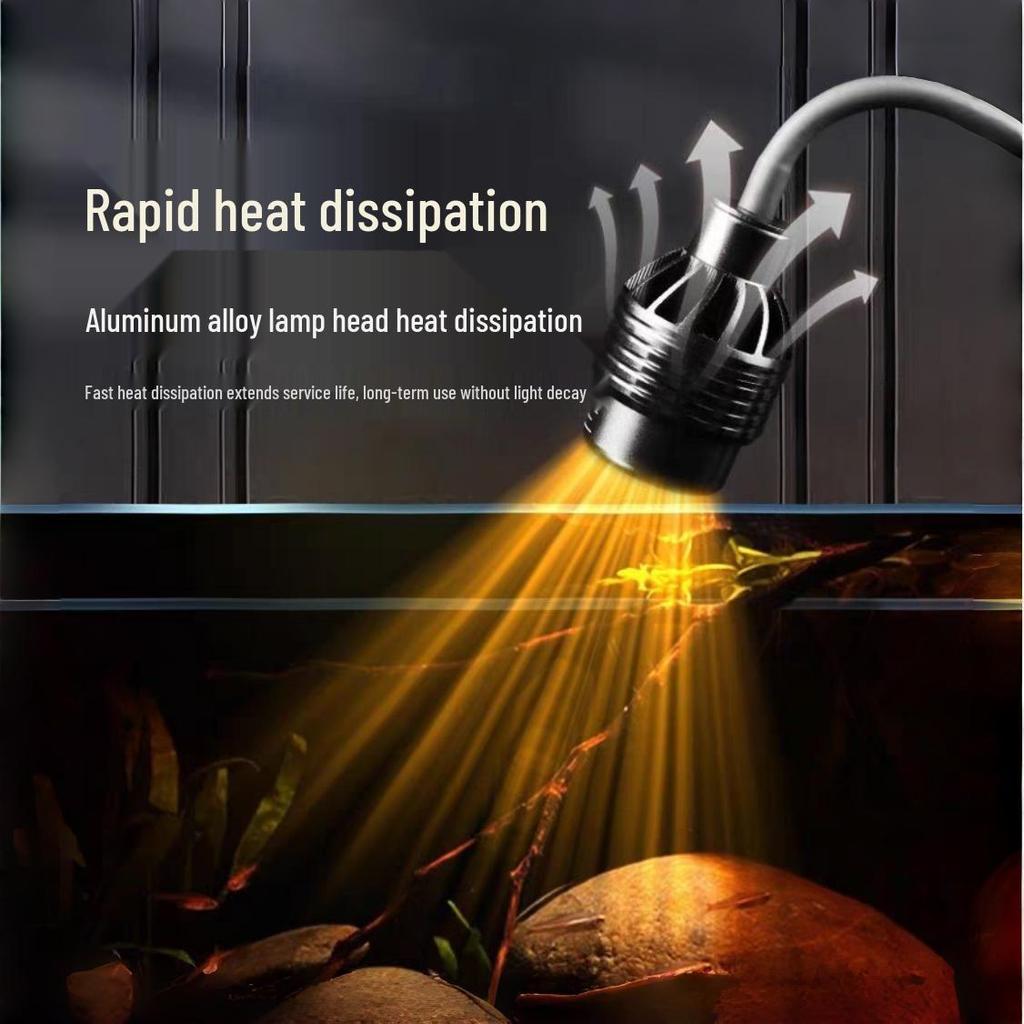 Waterproof LED Aquarium Spotlight for Arowana: Full Spectrum Stream Tank Light (Small Size)