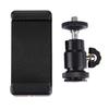 PULUZ 1/4 Inch Hot Shoe Tripod Head +  Tripod Stand Clamp for iPhone, Samsung, Huawei, HTC, 5.5cm - 8cm Width Smartphones