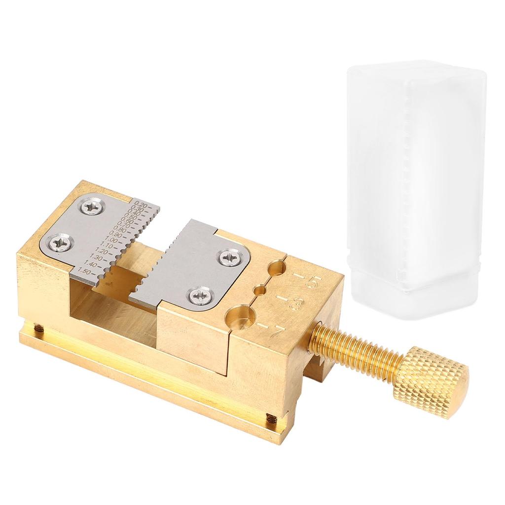 Acogedor Watch Repair Vise Clamp Brass Pointer Tube Clamp, Strong Material, Compact Size, for Watch Hands and Wheels, Essential Tool for DIY and Profe
