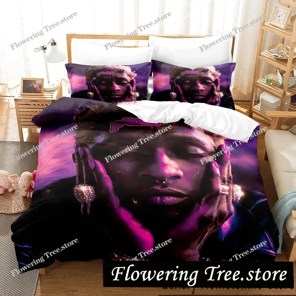 3D Print Young Thug Rapper Bedding Set Boys Girls Twin Queen King Size Duvet Cover Pillowcase Bed boys Adult Home Textileextile