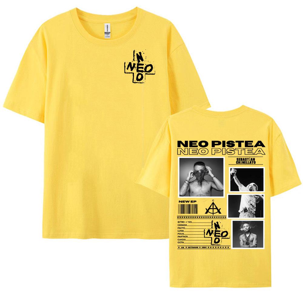 Rapper Neo Pistea Album 2025 Tour Merch T Shirt Men Women High Street Gothic Hip Hop T Shirts Casual Summer Pop Art Tshirt Tops
