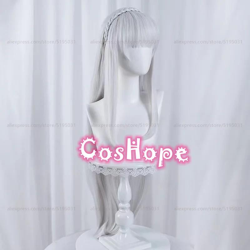 Emilia Cosplay Pruik Lange Rechte Pruik Zilver Wit Pruik Cosplay Anime Cosplay Pruiken Hittebestendige Synthetische Pruik One Size pink