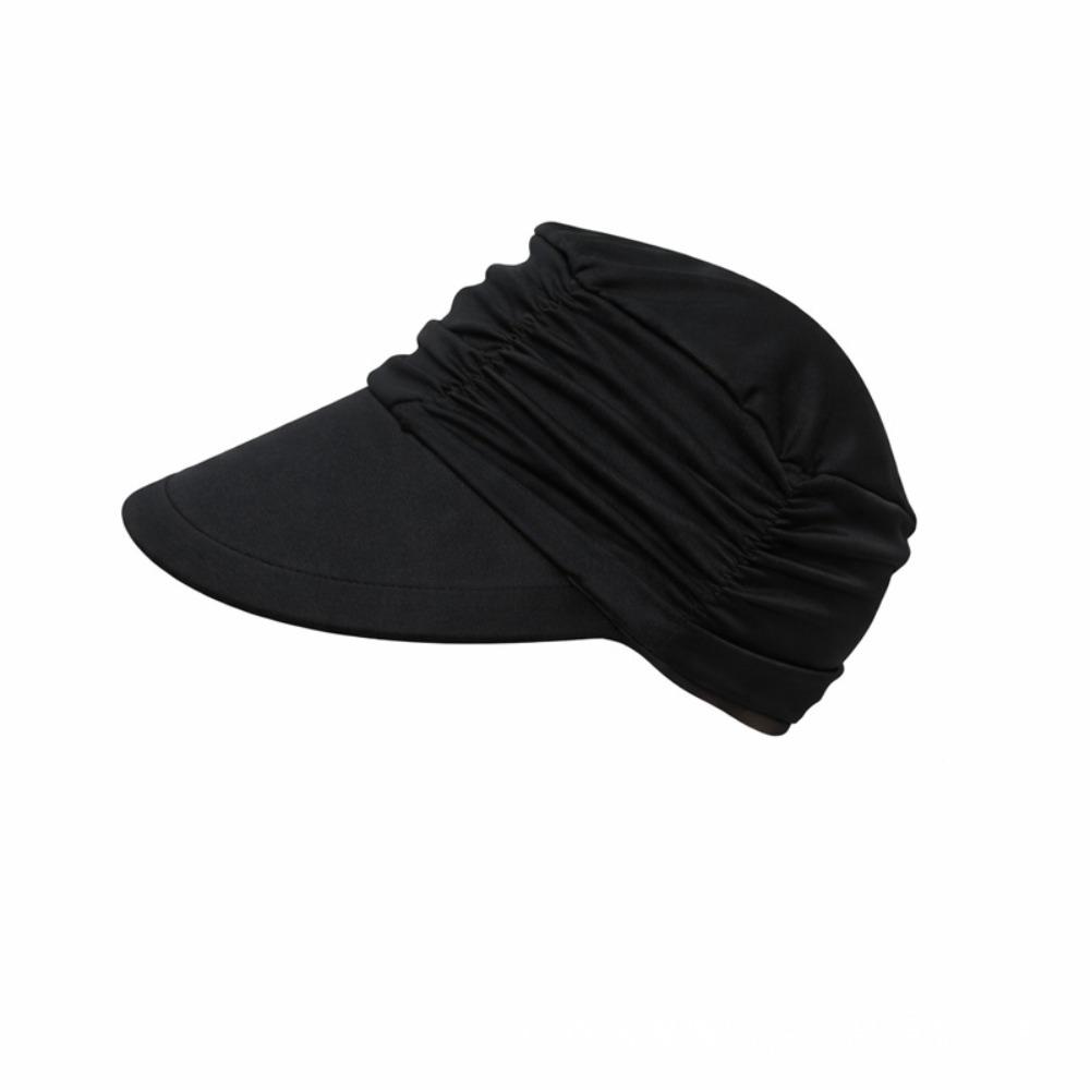

Wide Brim Women Sun Hat UV Protection Elastic Fit Cooling Visor Cap Foldable Pleated Design Summer Baseball Cap Travel чёрный