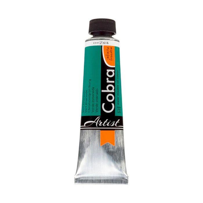 Peinture à l'huile - Cobra - Artist - Vert émeraude - 616 - Tube de 40ml