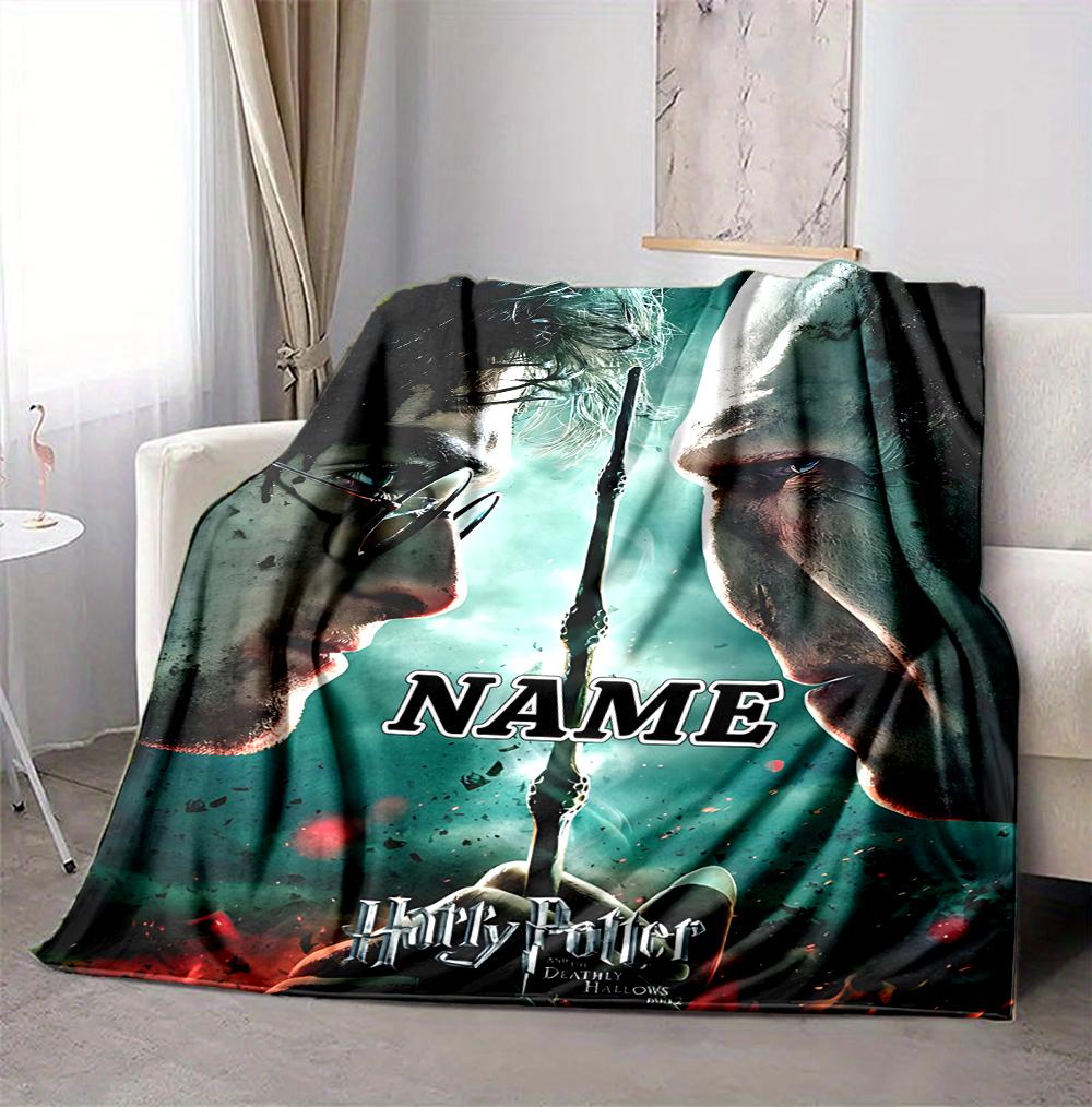 Custom Name Magic Quest Flannel Blanket Throw Blanket Soft Warm Sofa Bed home Decor Unique Gift