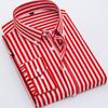 Fashion Striped Printed Long Sleeved Shirt Thin Design Summer Youth Slim Fit Shirt Sun Protection Clothes Trendy Men