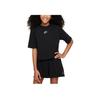Nike Logo Print Crew Neck Short Sleeve T-Shirt Kids tops Black FN8589-010
