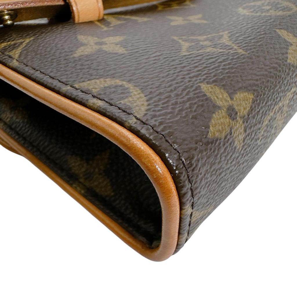 LOUIS VUITTON Monogram Florentine Waist bag Pochette Monogram canvas Brown Used