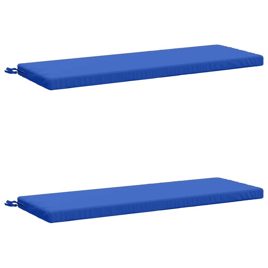 2 piece Bench Cushions SOEST 2 pcs. 100percent Polyester Royal Blue