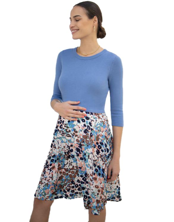 

Casual Dress Maternity Dress DAWN Blue x Animal Print [Serafin] Women s