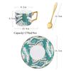 Nordic Courtly Luxury Hand-Painted Gold Ceramic Coffee Cup with Plate Office Marble Mug Afternoon Tea Cups Household Drinkware