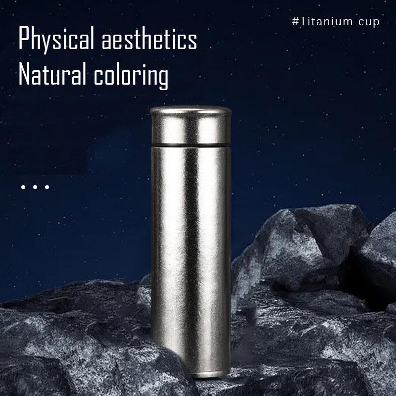 Pure Ttanium Thermos Cup,Mug,Double Layer Vacuum Flasks,Long-term Heat Preservation Drinkware,Large Capacity Water Bottle,480ml