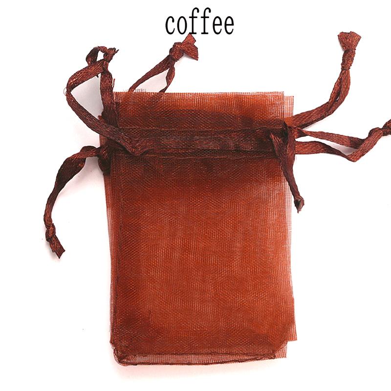 100pcs/lot Organza Bag 5*7cm,7*9cm,9x12cm Christmas Wedding Drawstring Bag Candy Bags Gift Pouches Jewelry Packaging Display