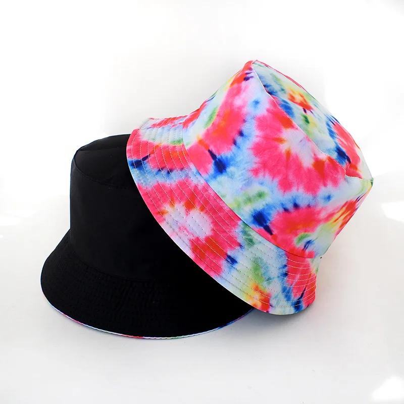 New Street Graffiti  Men's Bucket Hat Double-Sided Hip Hop   Outdoor Women Caps Beach Sun Protect Fishing Unisex Bonnet