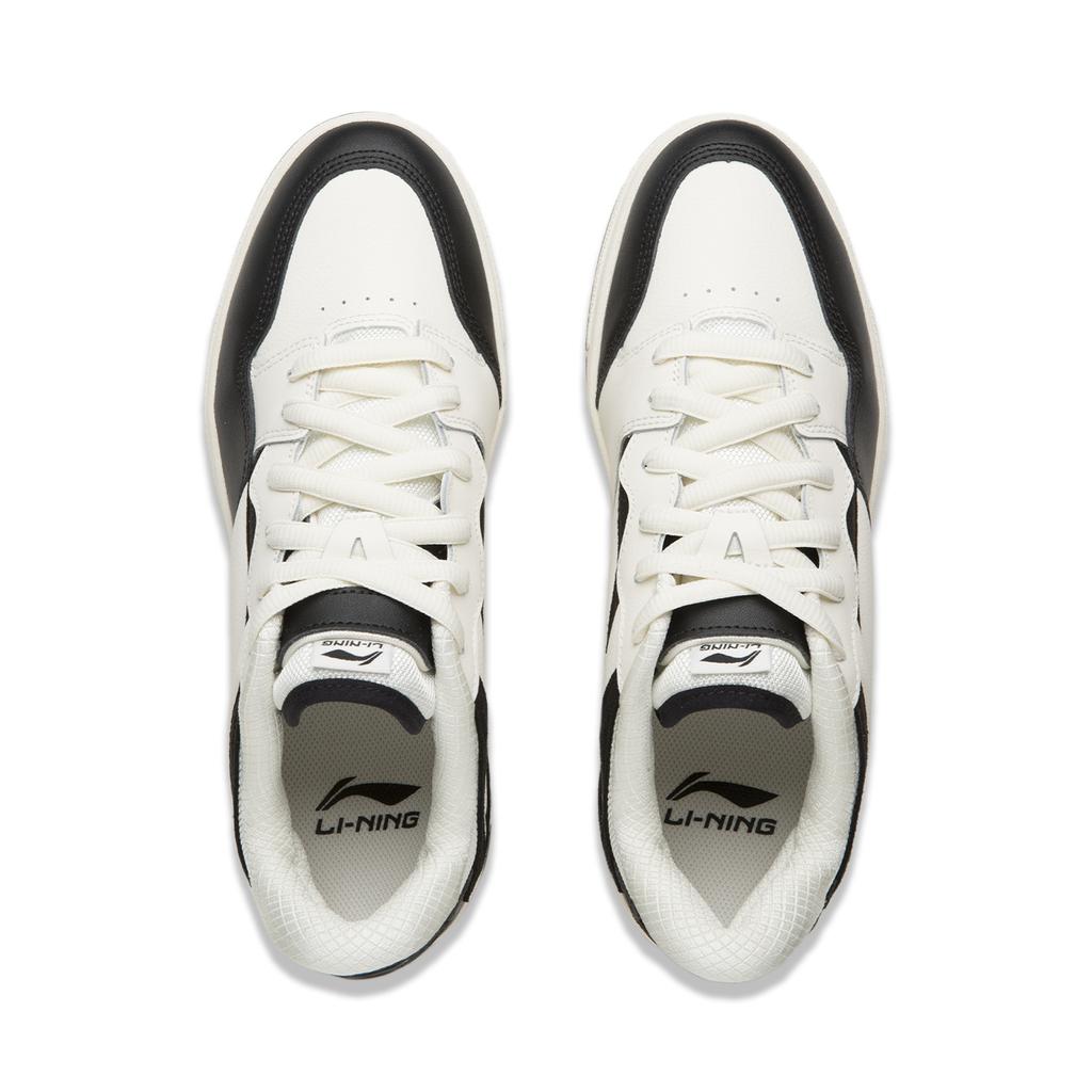 New LiNing Anti Slip Wear Resistant Low Top Skateboard Shoes Men's Black White AEPV035-2