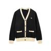 Unisex Crew Neck Long Sleeve Loose Fit Korean Cotton Knit Sweater Fox Head Embroidery Pullover Cardigan Couple Knitwear