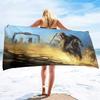 Microfiber Cowboy Print Beach Towels,Beach Towel Oversized,Quick Dry Cowboy On Horse Bath Towel Large,Absorbent Bathroom Towels