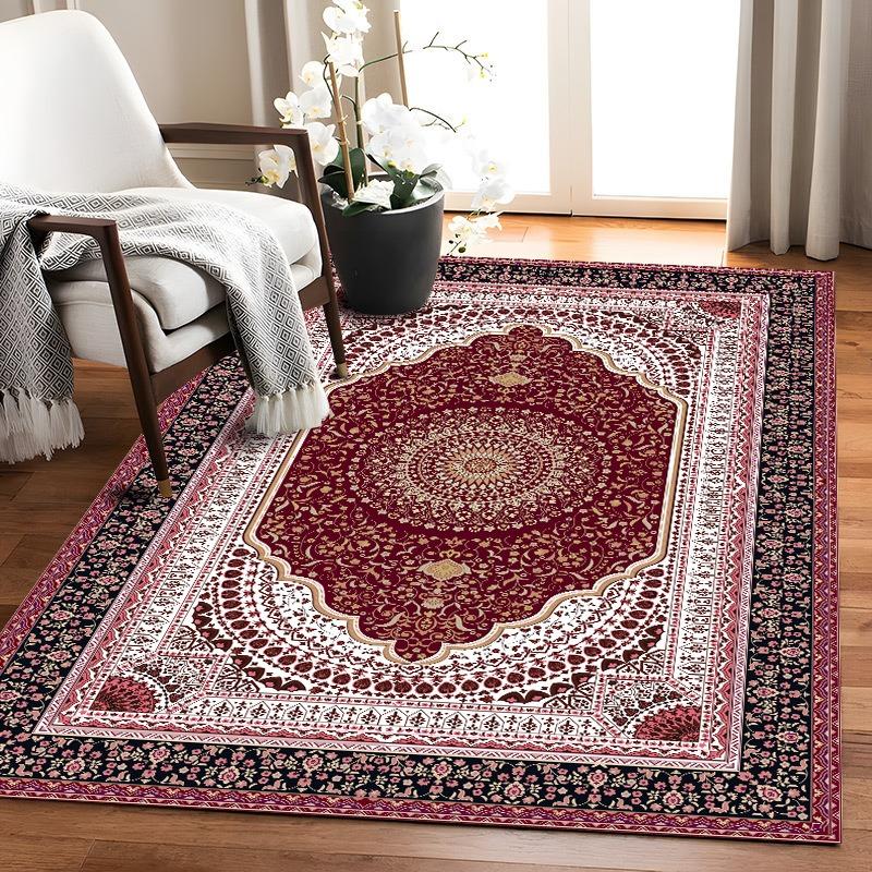 Retro Türkiye Europe Style Carpet Party Living Room Sofa Bedroom Bedside Study Entrance Door Rug Non-slip Luxury Home Decor Mat
