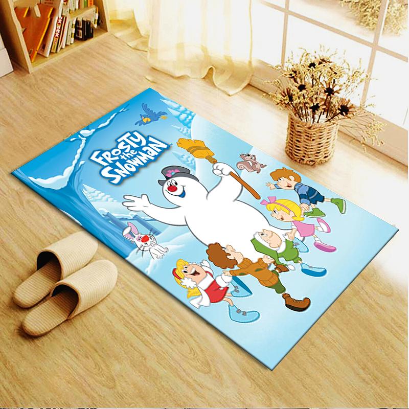 2026 NEUER Frosty the Snowman Teppich für Wohnzimmer Schlafzimmer Zuhause Sofadekoration, Kinderspiel rutschfeste Fußmatte