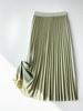 Spring and Autumn Women's Skirt High Waist Slim Pleated Skirt Fashion Versatile Half-body Skirt Draped Long Skirt